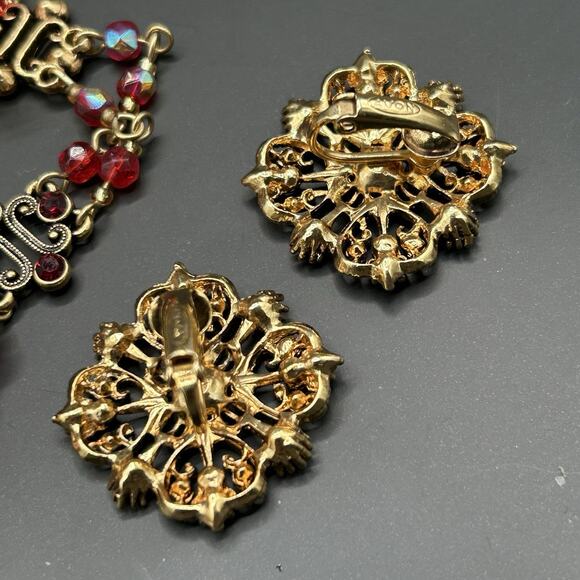 Nina Ricci Avon Double Strand Interspersed Beading Metal Elements Ornate Floral - Picture 6 of 12